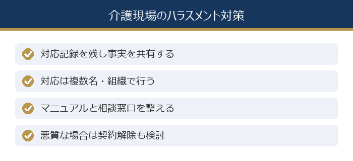 介護現場のハラスメント対策